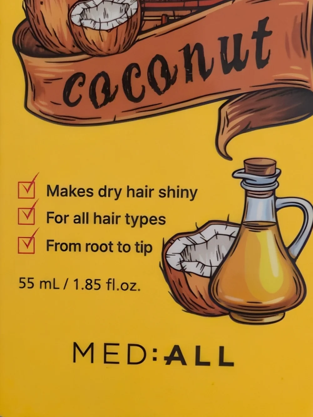 Premium Hair Oil Hair Strengthening & Frizz Control By Med:All New In Box